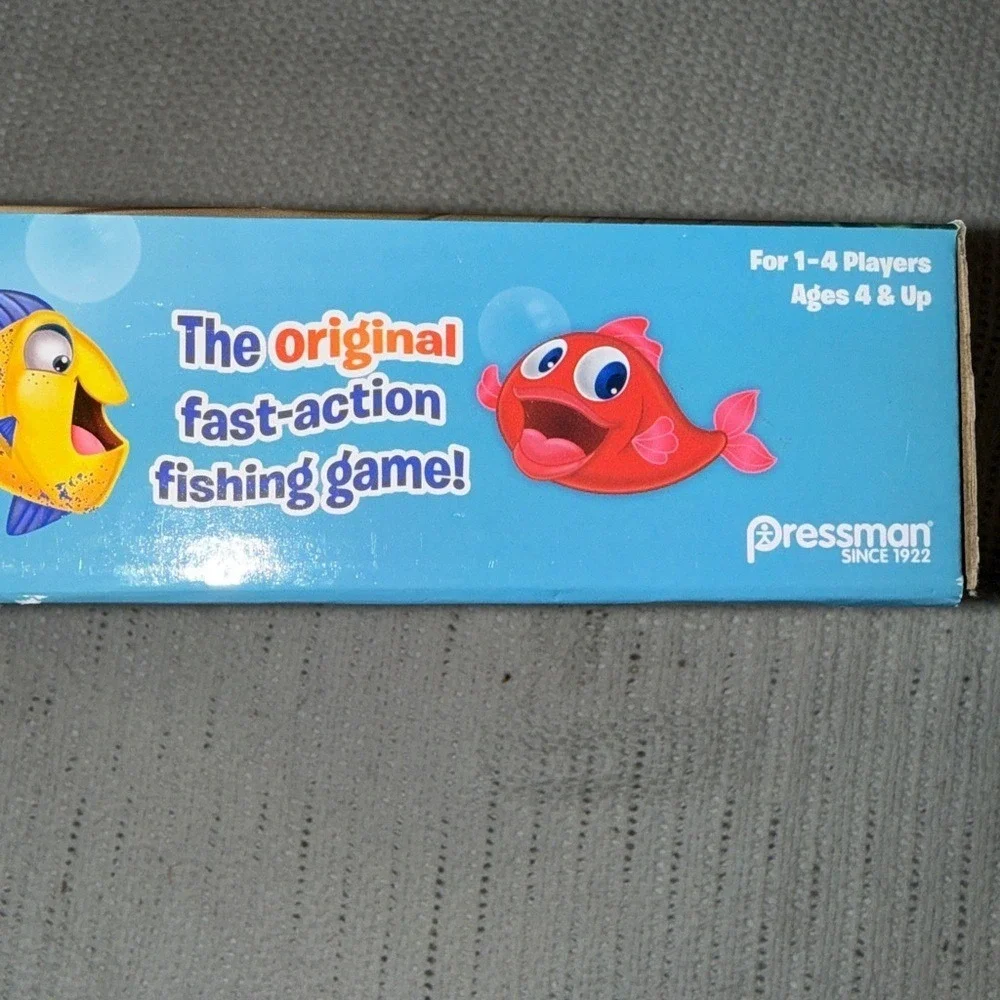 Pressman Let's Go Fishin' Game with Bonus Go Fish Card Game 21 Fish 4 Poles NEW
